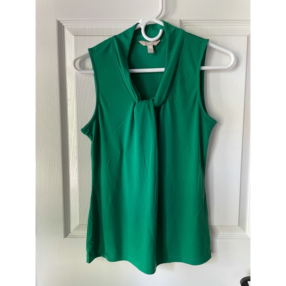 Banana Republic Green Sleeveless Blouse